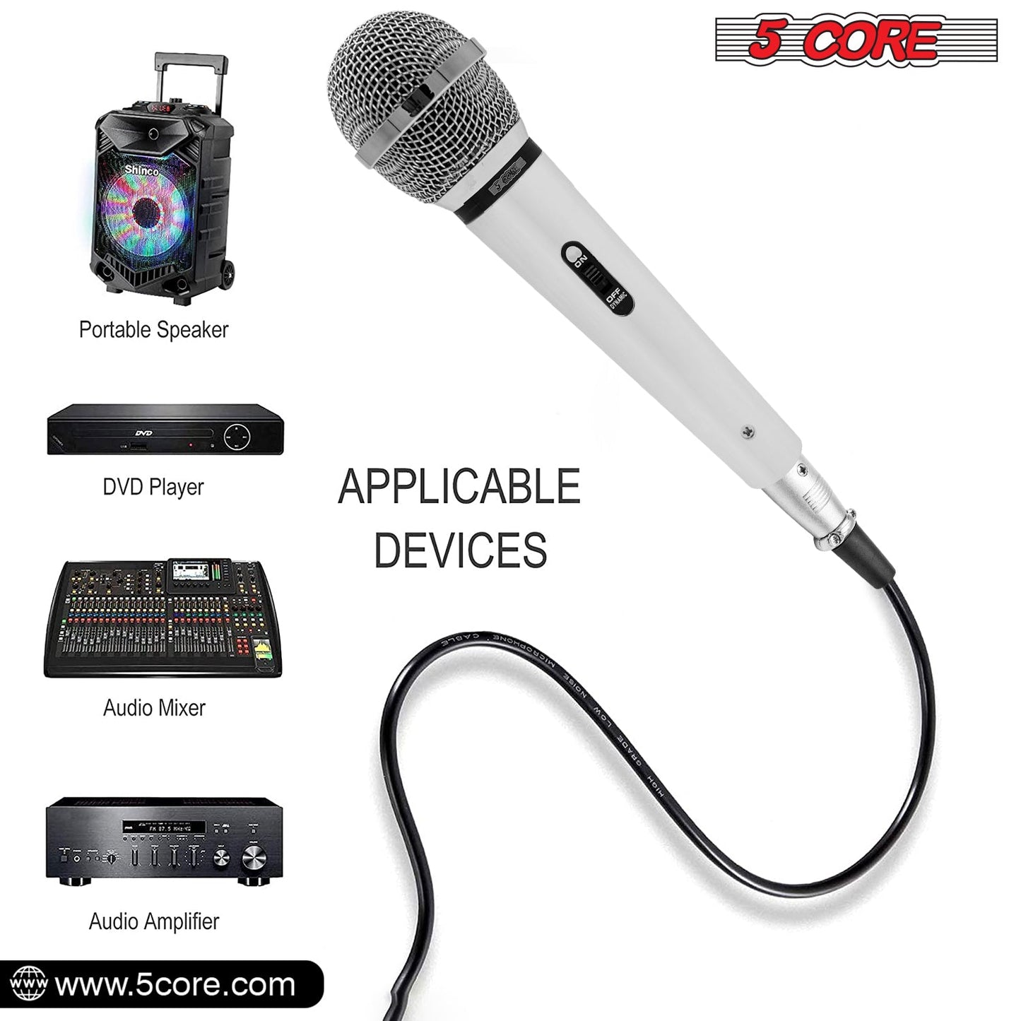 Dynamic Microphone with Detachable XLR Cable PM 111 CH